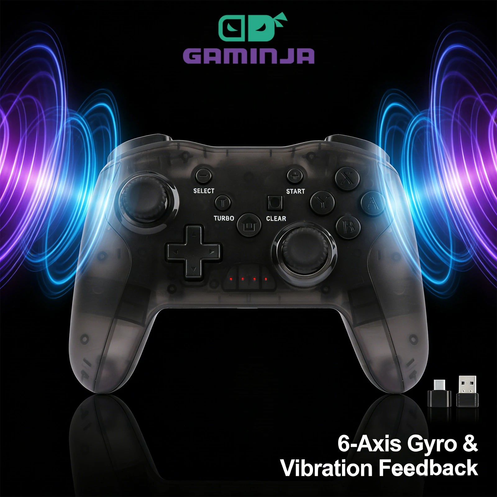 GAMINJA Gamepad For Switch PS4 Controller Bluetooth Gamepad Wireless Game Controller