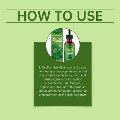 Bergamot Body Soothing Essential Oil Improving Fatigue Massage Muscles Aromatherapy Deep Moisturizing Multi Functional Serum Oil