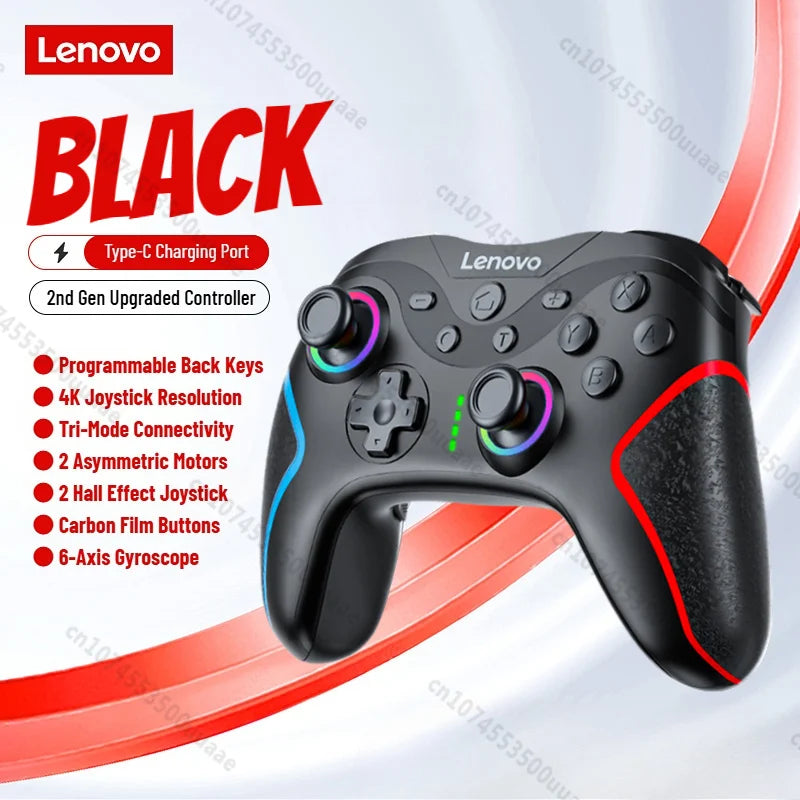 Lenovo S01 4K Joystick Resolution Bluetooth Gamepad for Switch/2/OLED/Lite/PC/iPhone/Android Mobile Phones Video Game Controller