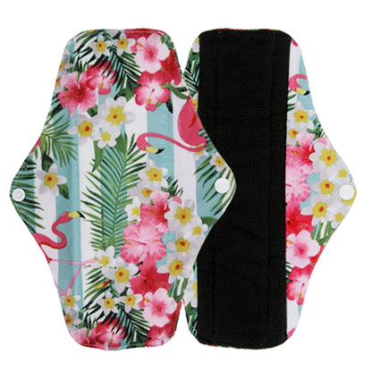 5Pcs Washable Sanitary Towels Menstrual Pad Reusable Bamboo Charcoal Women Napkins Feminine Hygiene Product Period Cloth Pads