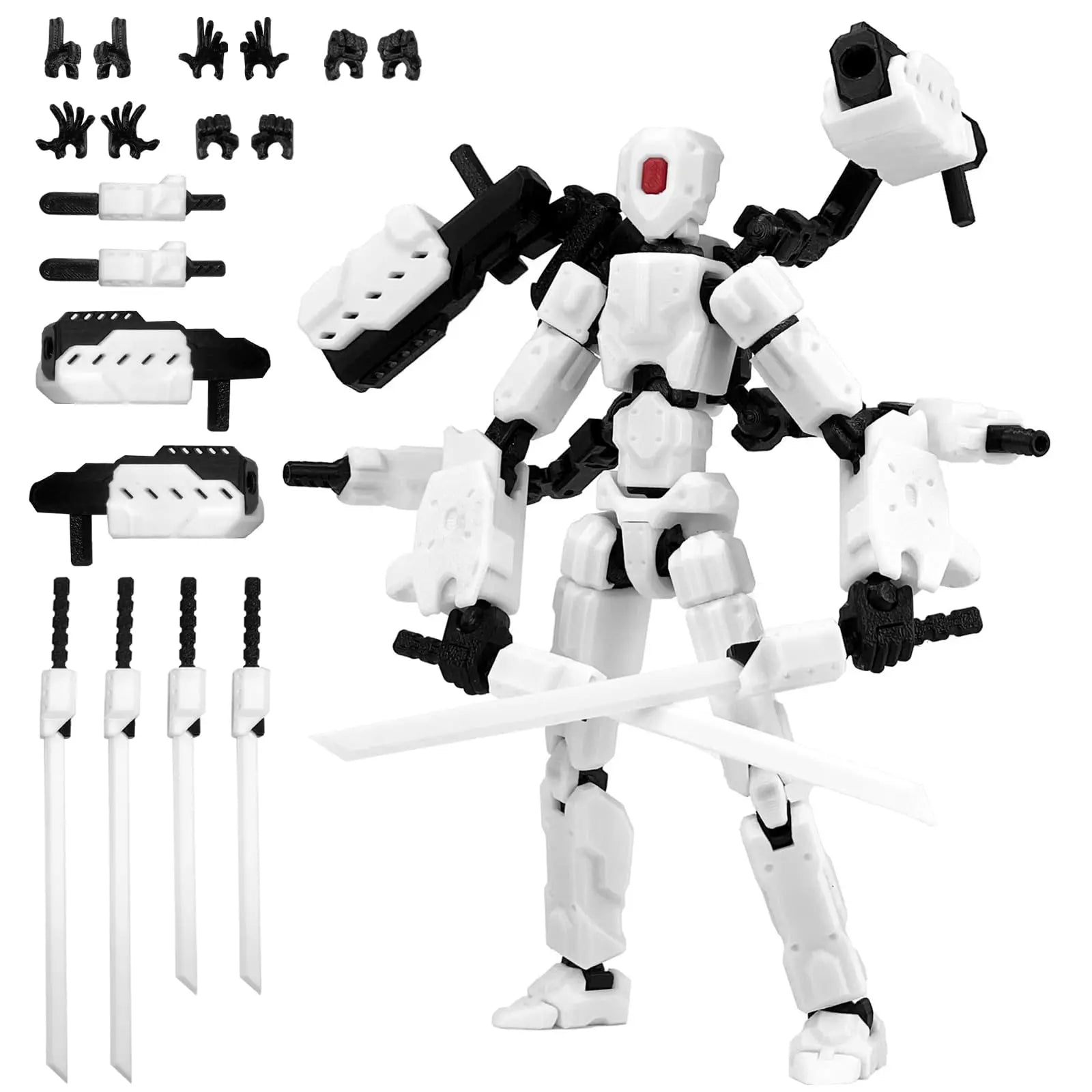 (Assembly Completed) 8 inch T13 Action Figure Set,T 13 Action Figure Multi-Articular Mobile Robot Nova T-13,Desktop Decorations