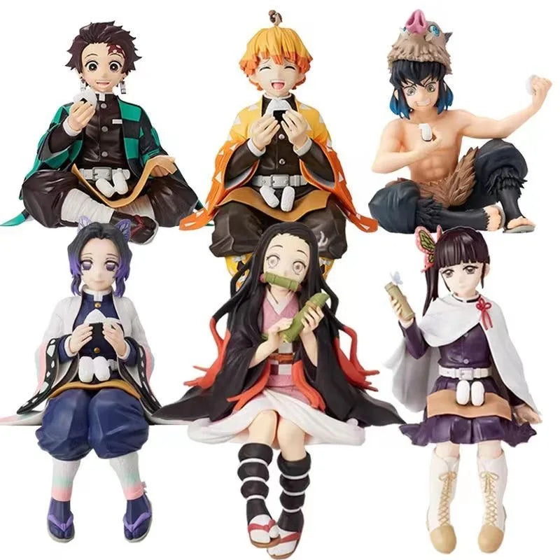 *Anime Demon Slayer Figure Kamado Tanjirou Nezuko Action Figures PVC Model Toys Zenitsu Figurine Inosuke Kimetsu No Yaiba Figura