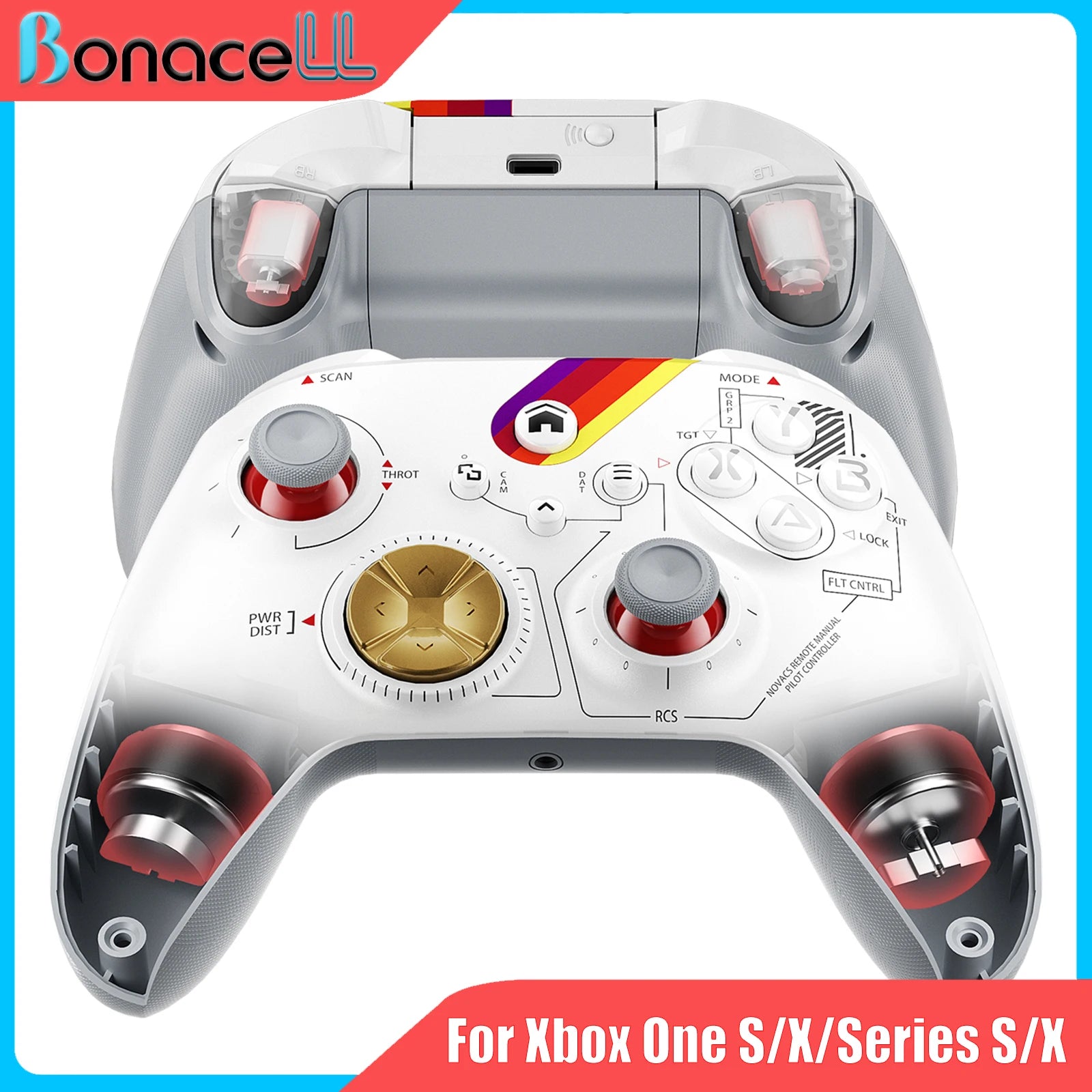 Game Controller W/6-Axis Gyro,Gaming Joystick Dual Vibration Turbo Function Gamepad for Xbox One S/X/Series S/X/PC Windows 10/11