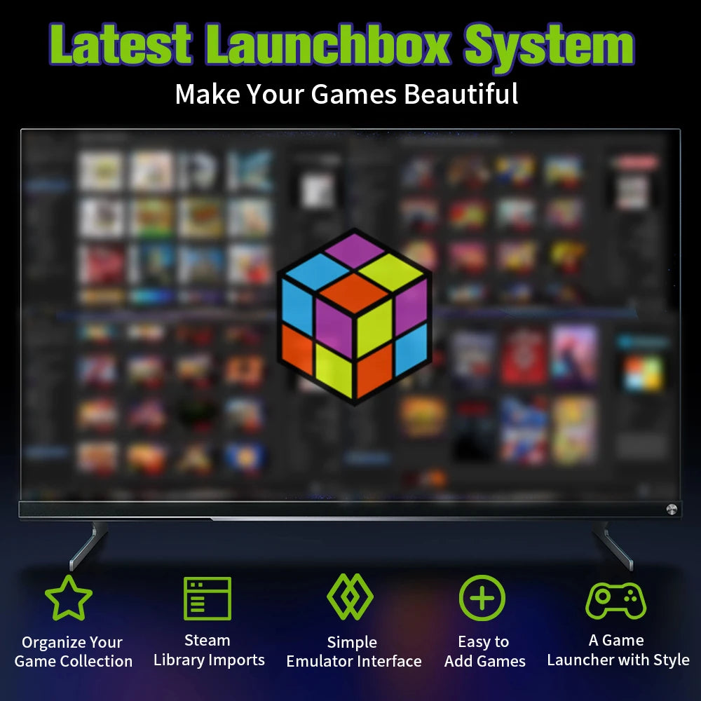 JMachen Launchbox 2TB Portable Gaming HDD with 4200+ 3D/PC Games Retro Game Console for PS4/PS3/PS2/Switchwith 4200+ PC/3D Games