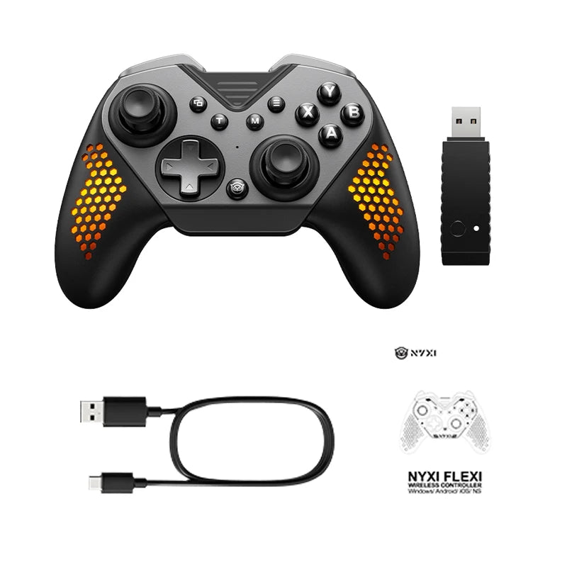 NYXI Flexi Modular Wireless Game Controller Dual Hall Gamepad for PC Android iOS Switch Black Myth Wukong Controller