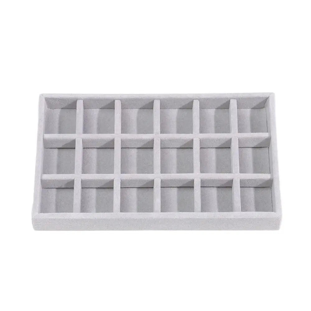 Stackable Velvet Jewelry Storage Box Velvet Necklace Display Tray Bracelet Earring Organizers Ring Bracelet Necklace