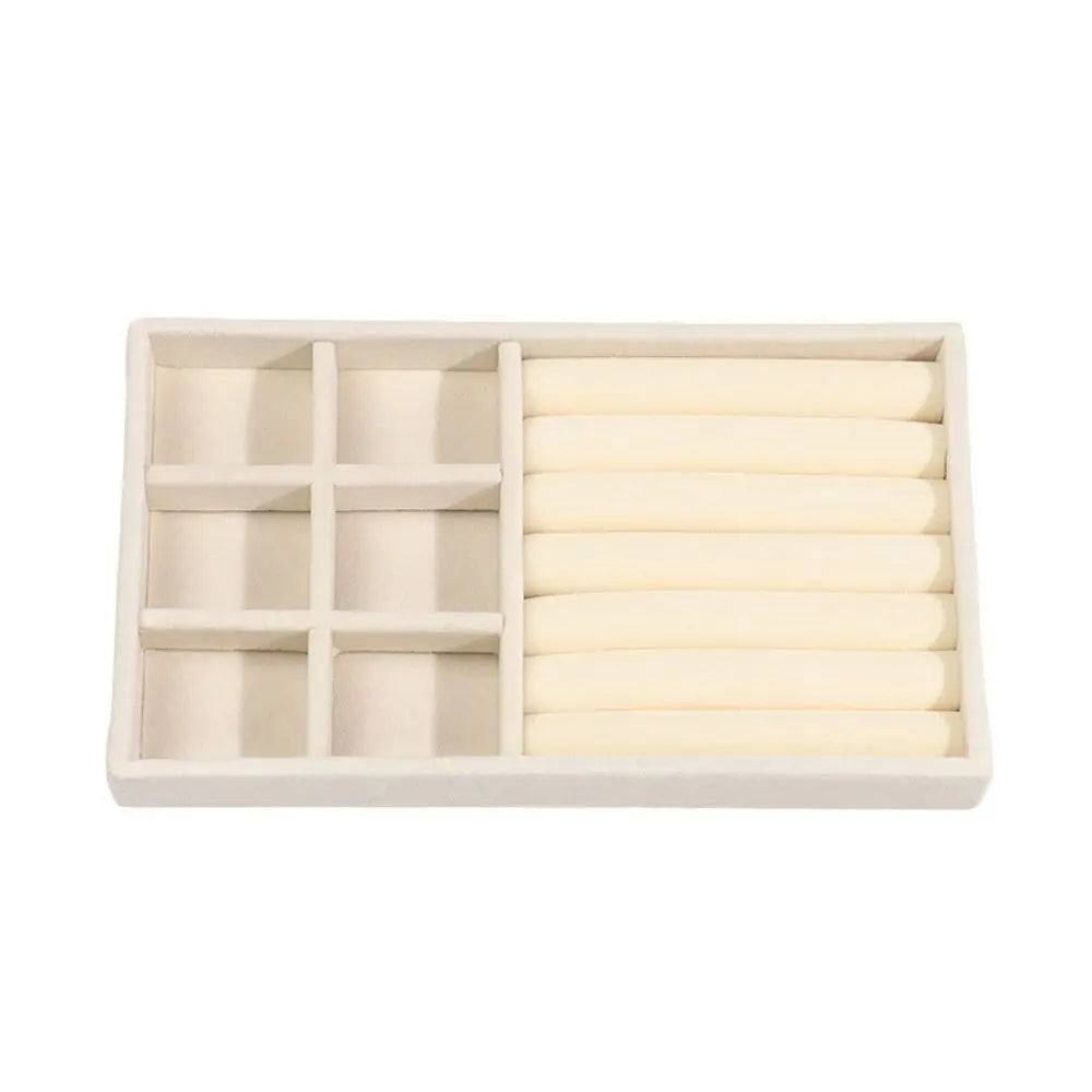 Stackable Velvet Jewelry Storage Box Velvet Necklace Display Tray Bracelet Earring Organizers Ring Bracelet Necklace