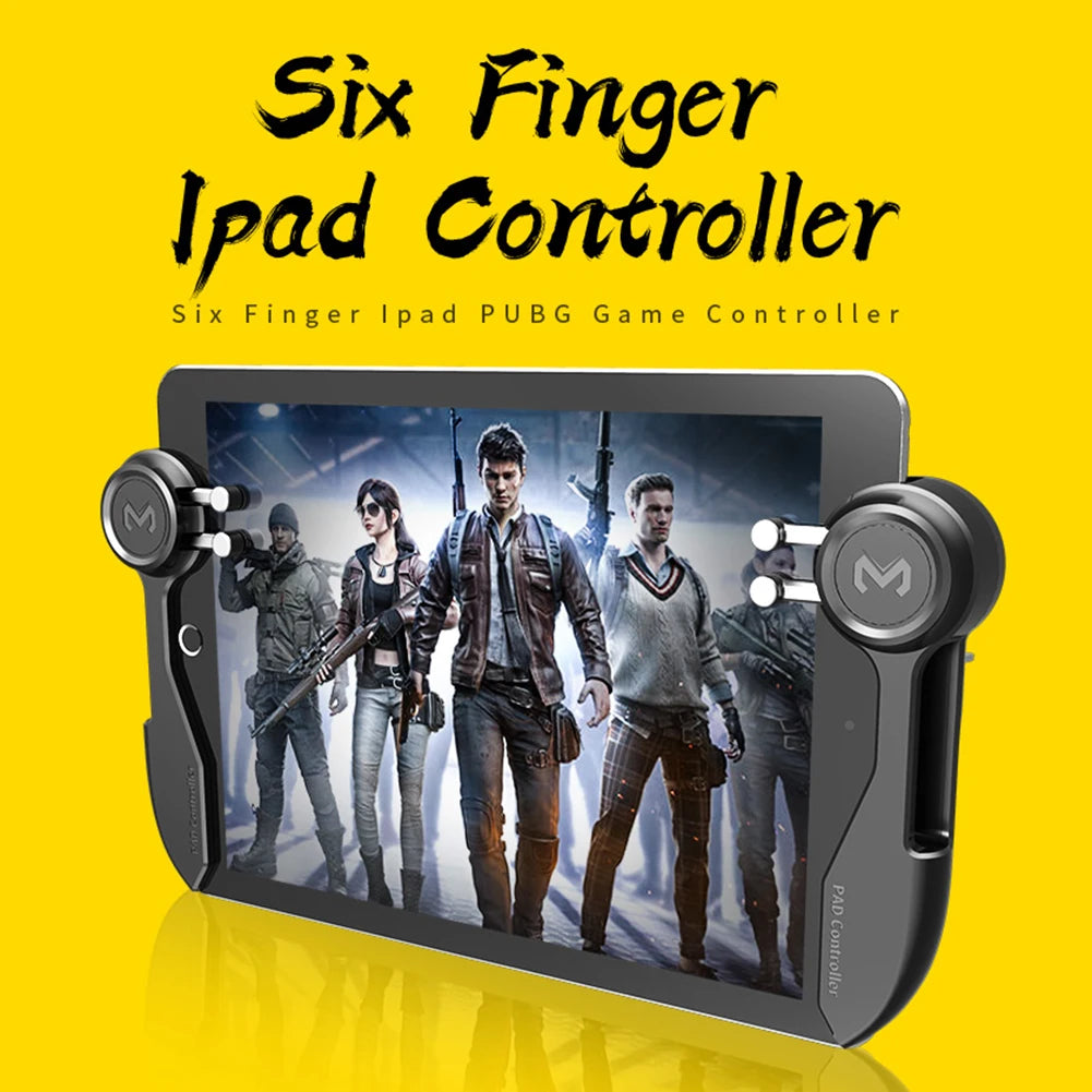 2PCS 6 Fingers Tablet Gaming Gamepad Button Triggers Joystick For PUBG Mobile Game Controller Shooter Game Joystick for Ipad