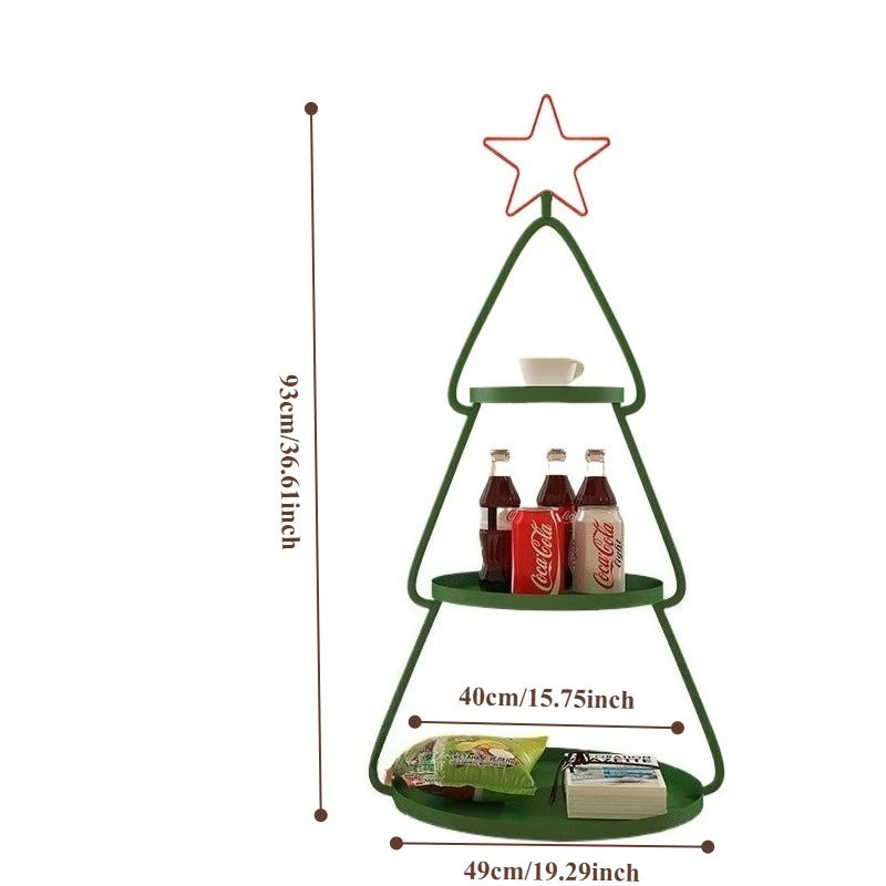Multi Layer Shelves Organizers Creative Christmas Tree Shape Simple Modern Shelf Storage Kitchen Organization Accessories