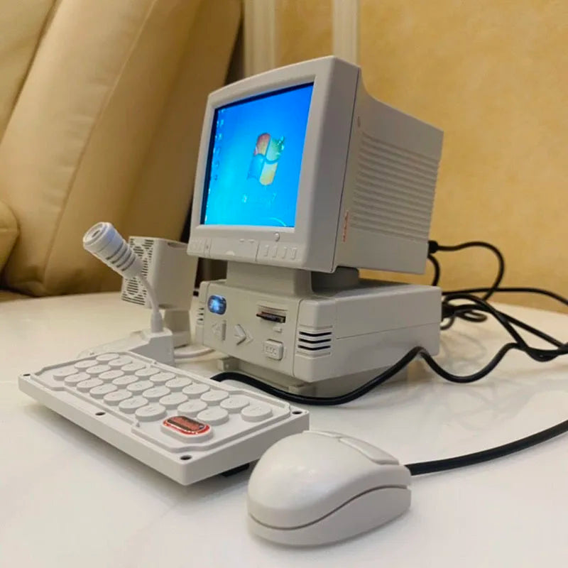 Retro Handheld Game Console with LCD Display, CRT Computer Model Support Network TV Box, Built-in 180 Games, 3.5 in, 180 Games