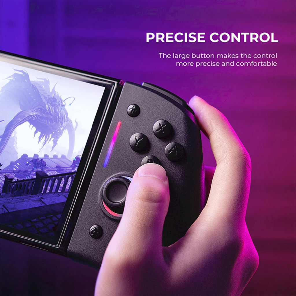 NYXI Hyperion Ergonomic Design Wireless Game Controller Black Gamepad with RGB Lights for Nintendo Switch