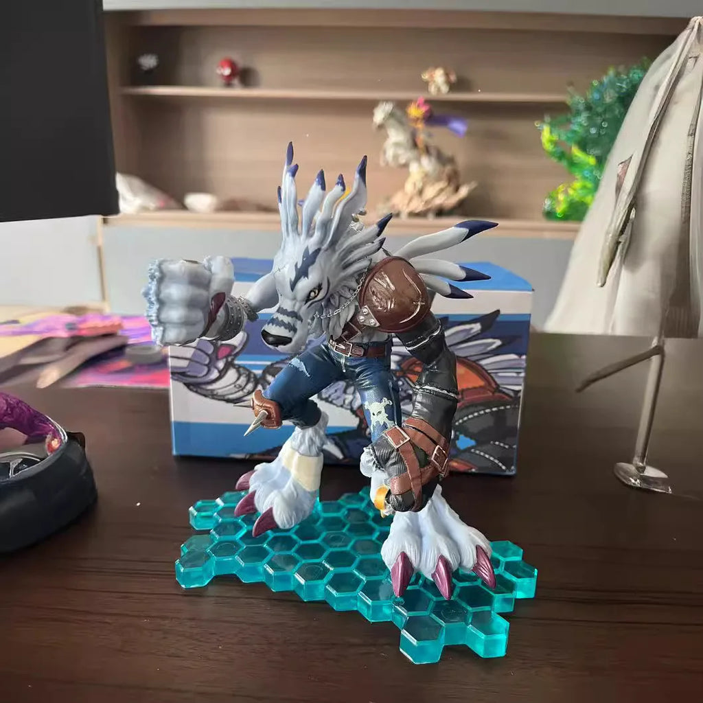 22cm Hot Digimon Adventure Anime Figures Gk Garurumon Action Figure Pvc Figurine Statue Collection Model Doll Toy Gifts For Boys