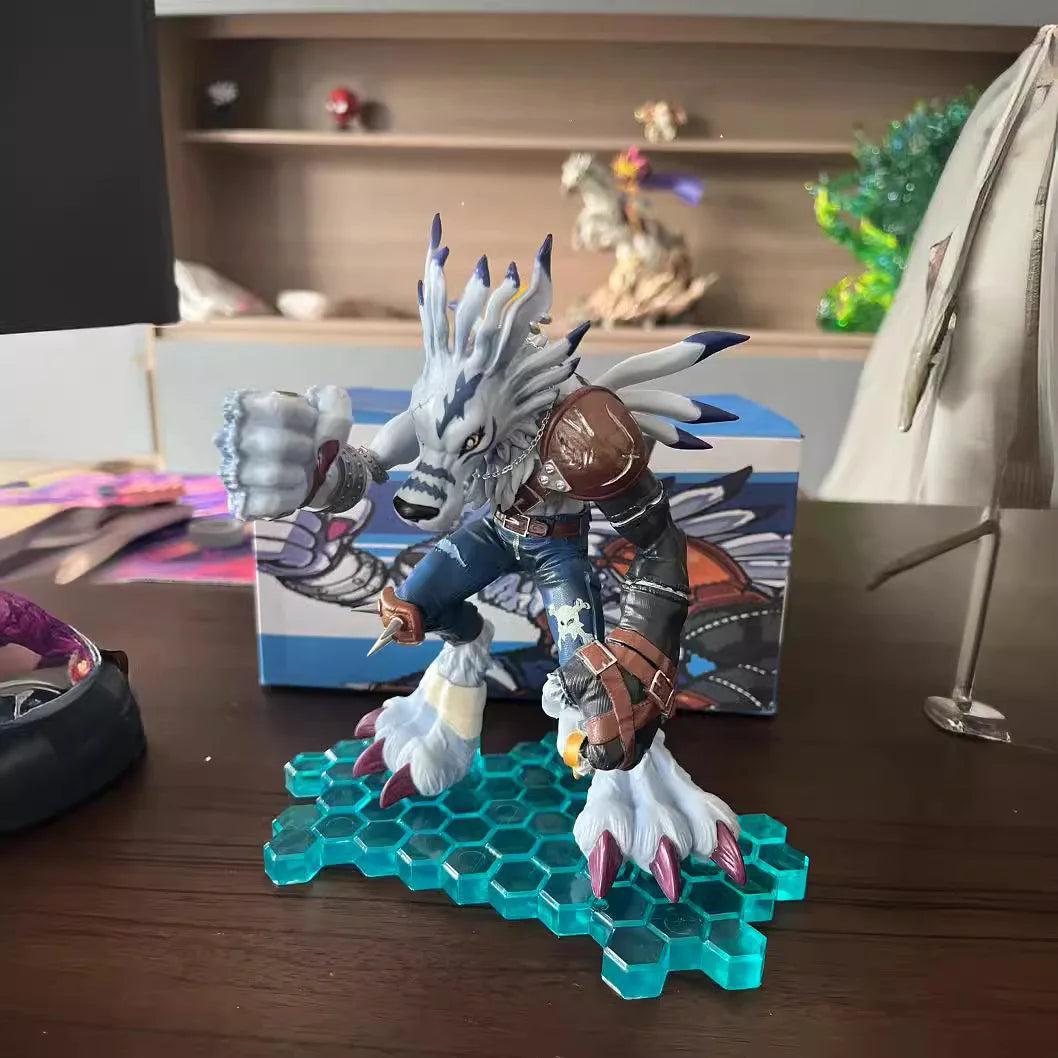 22cm Hot Digimon Adventure Anime Figures Gk Garurumon Action Figure Pvc Figurine Statue Collection Model Doll Toy Gifts For Boys