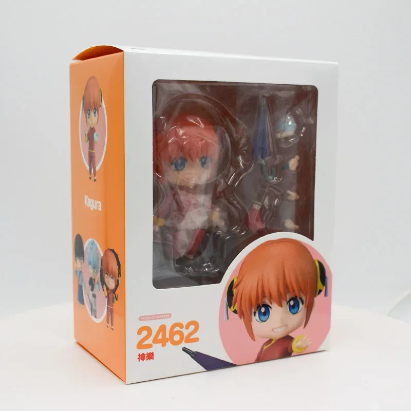 #2458 Gintama Shimura Shinpachi Anime Figure #2462 Kagura Action Figure #2420 Sakata Gintoki Figurine Collectible Model Doll Toy