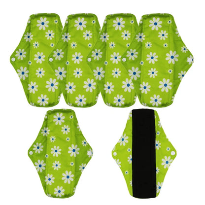 5Pcs Washable Sanitary Towels Menstrual Pad Reusable Bamboo Charcoal Women Napkins Feminine Hygiene Product Period Cloth Pads