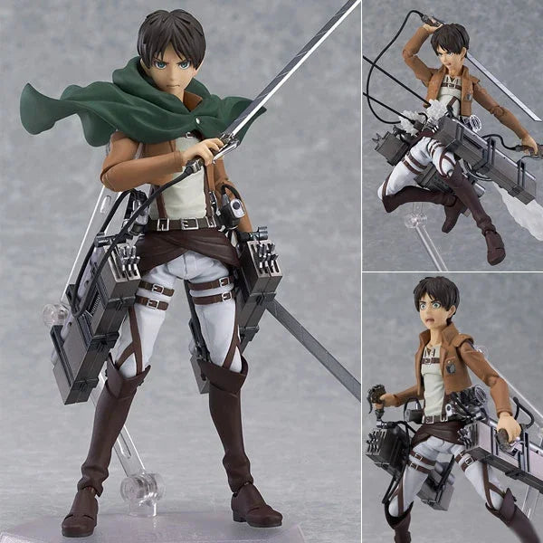 #207 Attack On Titan Eren Yeager Anime Figure #213 Shingeki no Kyojin Levi Action Figure #203 Mikasa Figure Model Doll Toys Gift