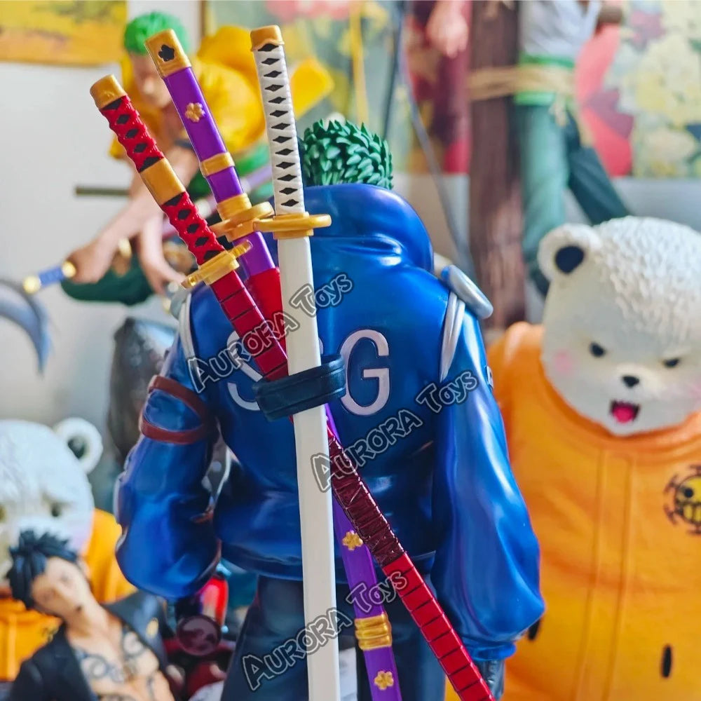 9.44in/24cm Anime One Piece Figure Egghead Zoro Figure PVC Action Figures Collection Model Toys Gifts