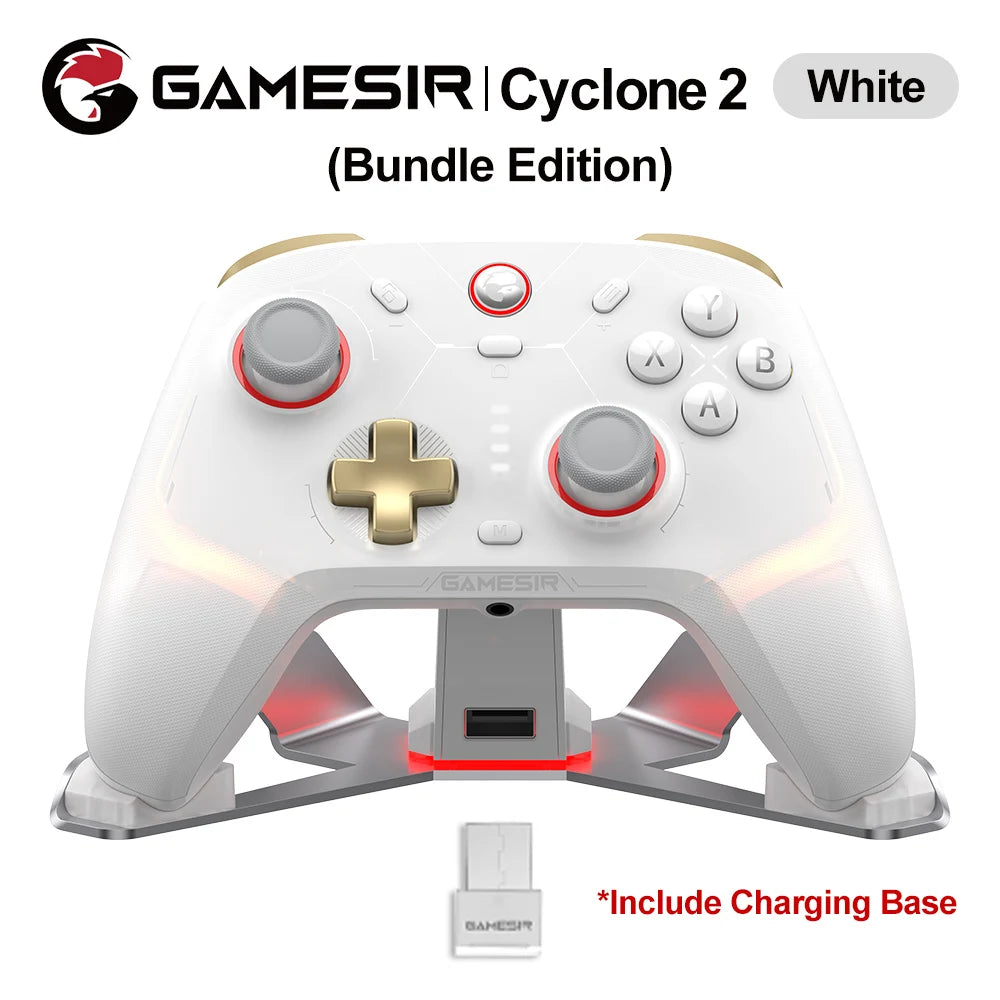 GameSir Cyclone 2 Multiplatform Wireless Game Controller with GameSir Mag Res TMR Sticks for Switch Android iOS PC and Steam