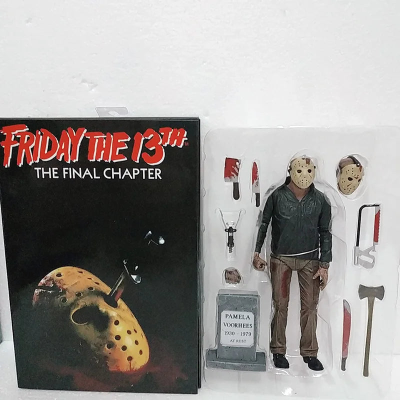 NECA Friday The 13th Figure Toys Freddy Jason Voorhees Blood Action Figure Jason Collectible Model Christmas Halloween Gifts