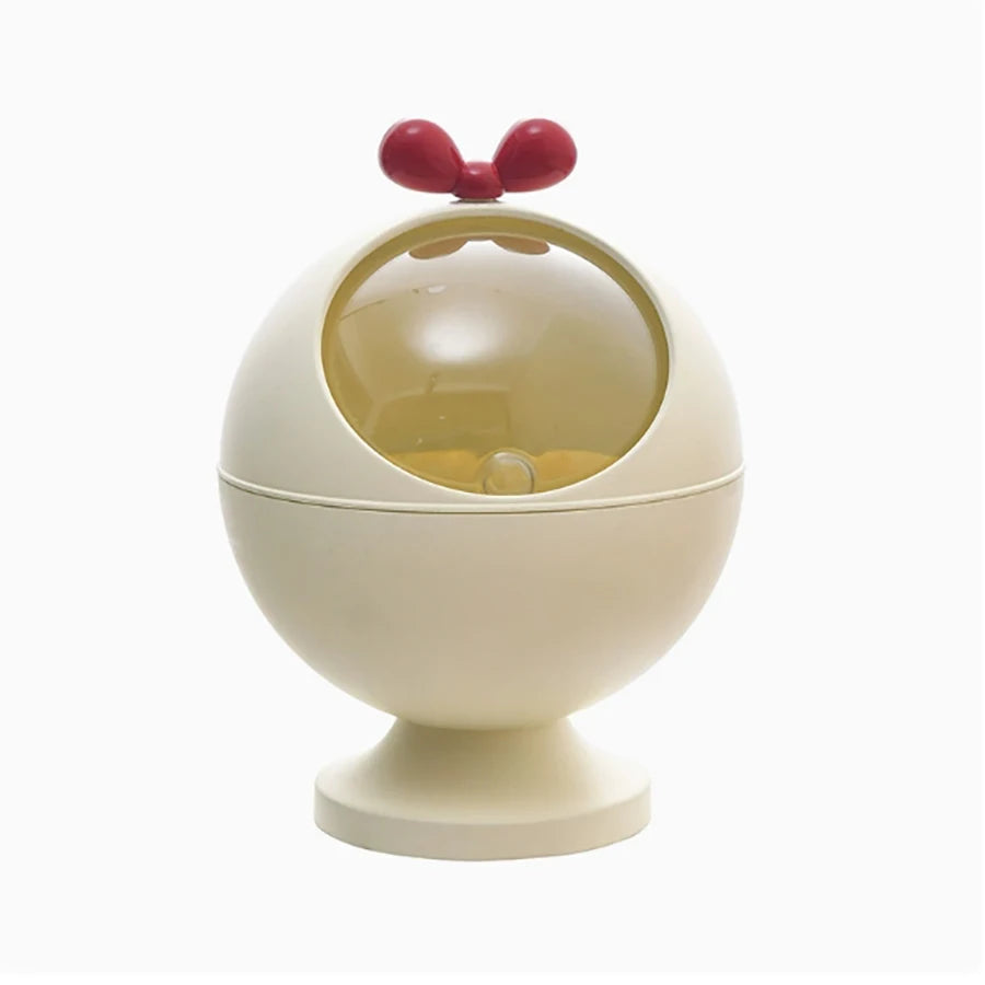 Spherical Hair Accessories Storage Organizers, Vanity Accessories Storage Holder Dustproof Box with Lid for Scrunchie storage