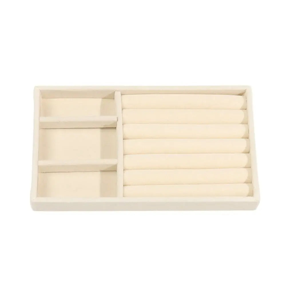 Stackable Velvet Jewelry Storage Box Velvet Necklace Display Tray Bracelet Earring Organizers Ring Bracelet Necklace