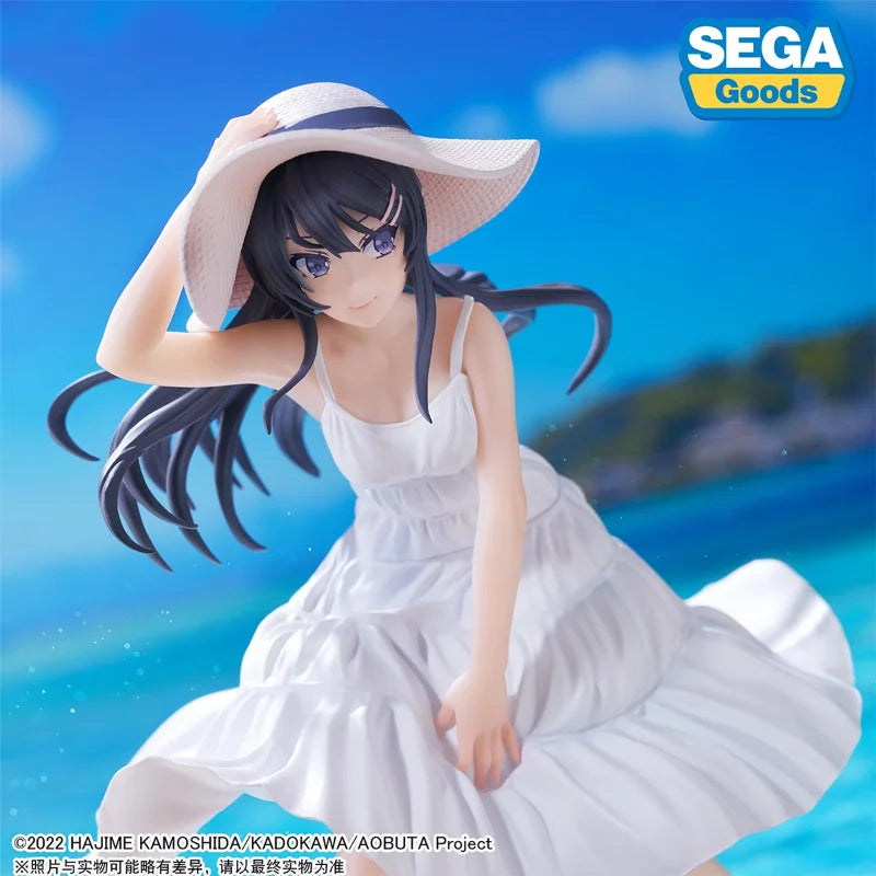 In Stock 100% Original Sega Luminasta Anime Aobuta Sakurajima Mai Summer Dress Pvc Anime FiguresCollectible Model Toys