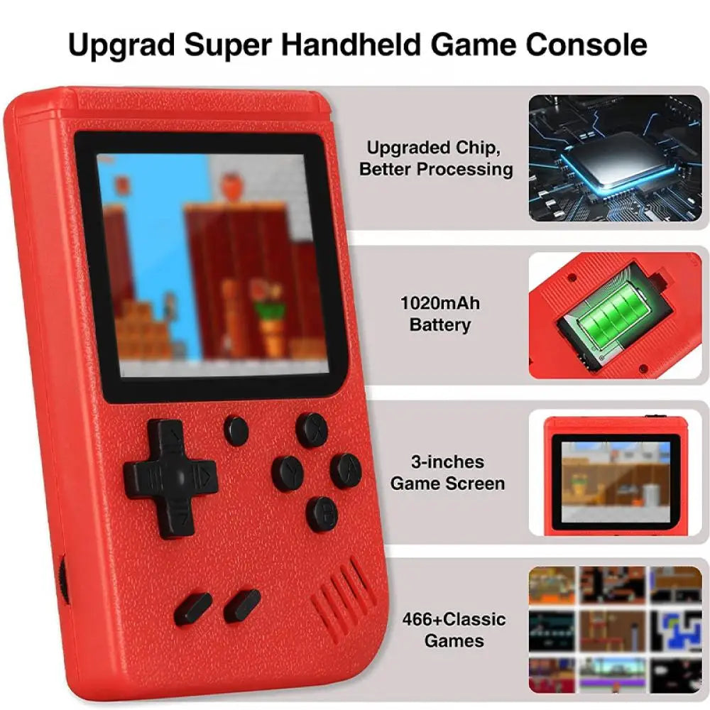 Retro Portable Mini Video Game Console Built-in 400 Games 3.0 Inch LCD Screen Kids Gift 8-Bit Handheld Game Player AV Output