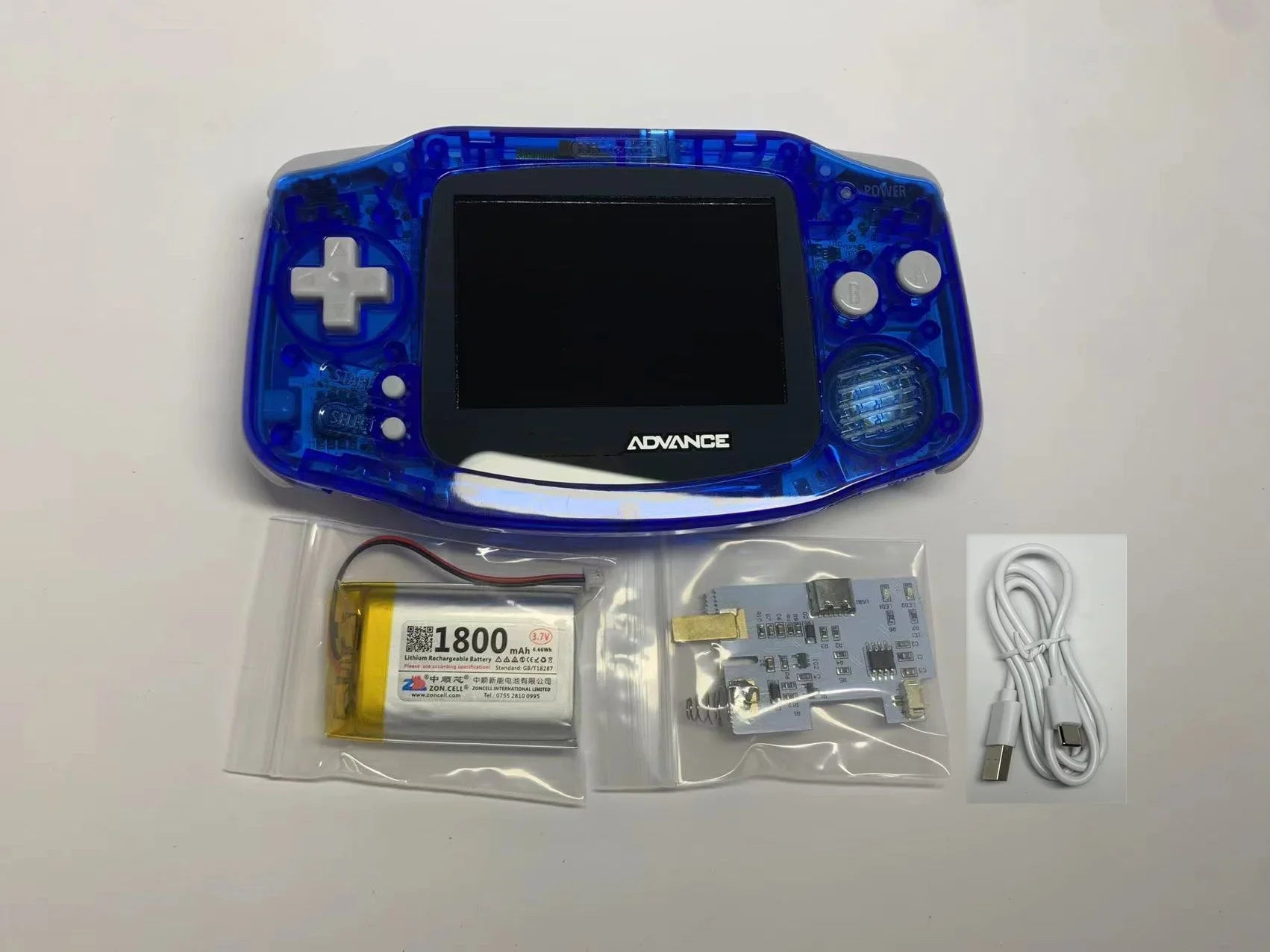 GBA Handheld Gaming Console Highlight IPS Screen Display and A Brand New Controller Housing for Nintendo  GAME BOY ADVANCE