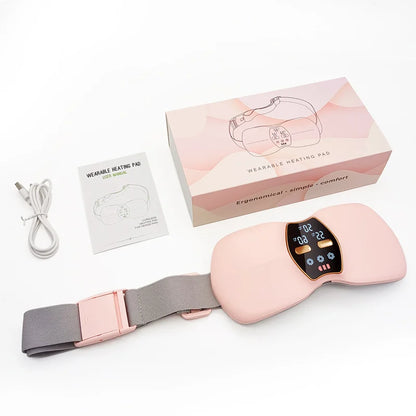 Women's Menstrual Period Heating Massage Belt with Three Temperature Settings Portable Abdominal Massager for Warming the Uterus