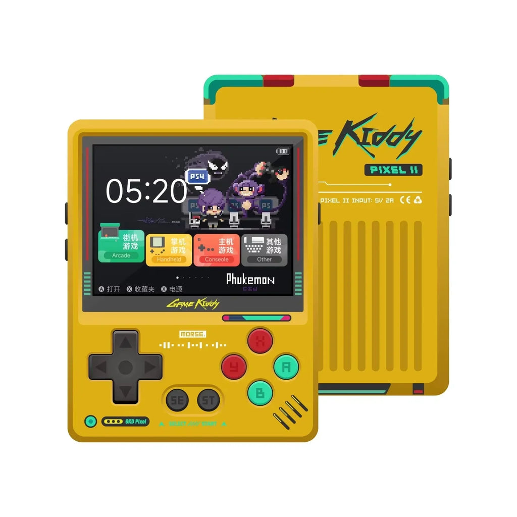 5000+ Games 2025 GKD Pixel 2 Metal Handheld Game Console 2.4" IPS 640x480 Retro PSP PSone 64GB CNC Portable Birthday Gift