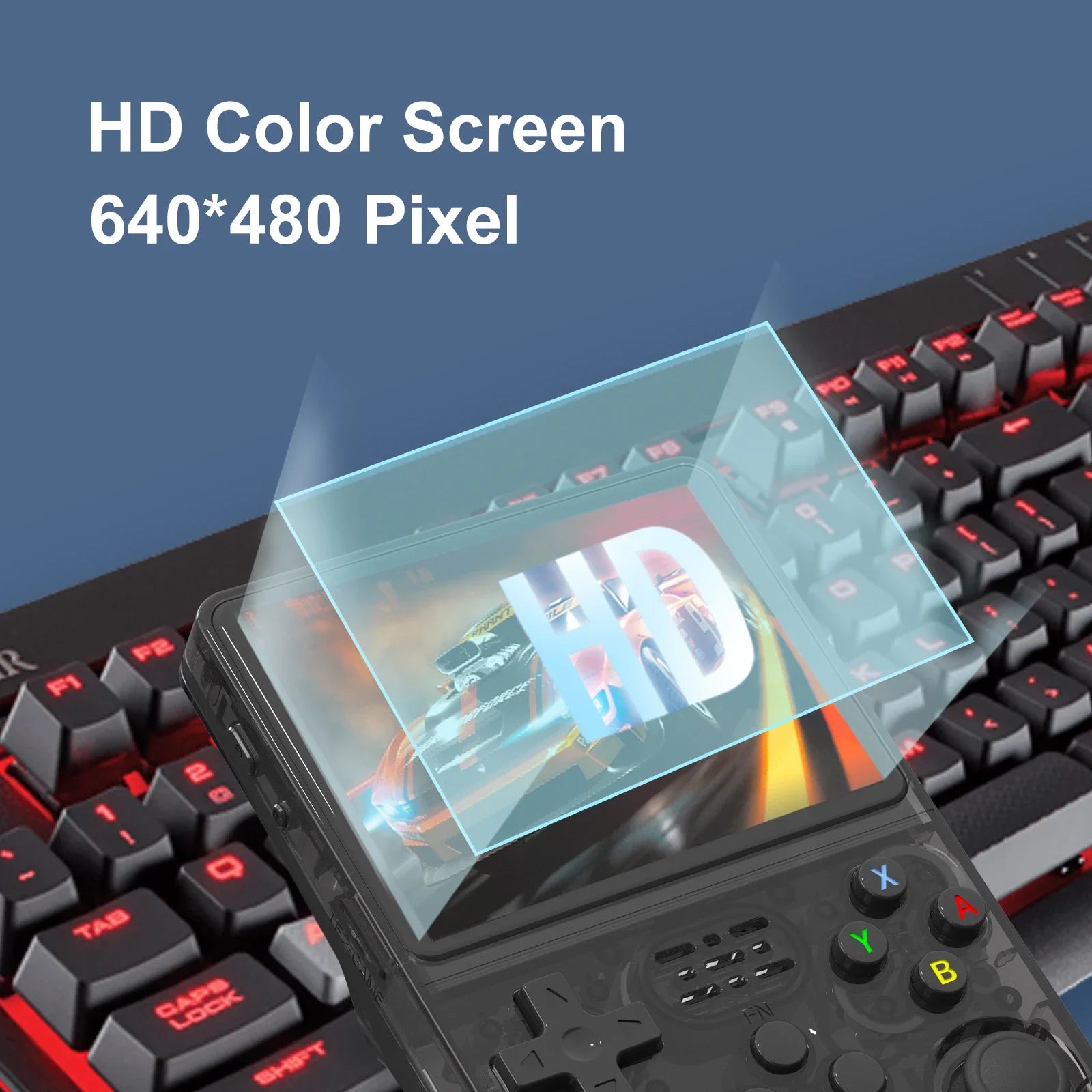 GAMINJA R36S Handheld Game Console 3.5Inch IPS 640x480 Screen Built in 64GB Memory Classic Games Portable Handheld Game Console