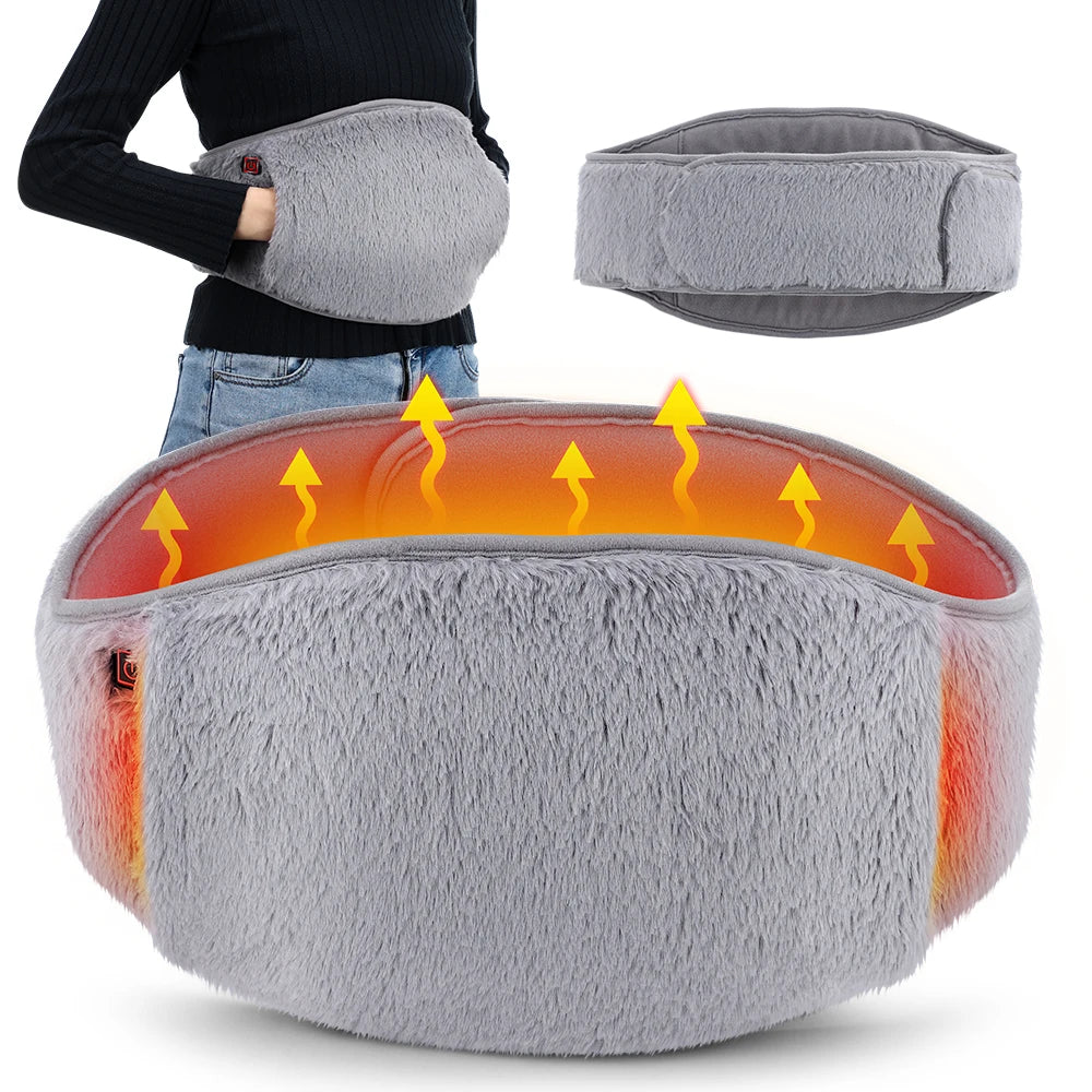 Electric Heating Belt With Hand Pockets Period Cramps Body Joints Pain Menstrual Heating Pad USB Uterus Hand Warmer Menstrual
