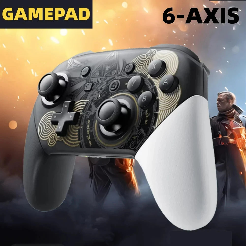 Gamepad  Controller Wireless Bluetooth Wake Function Joystick 6-Axis Gyro Handle HD Vibration for PC Game Console