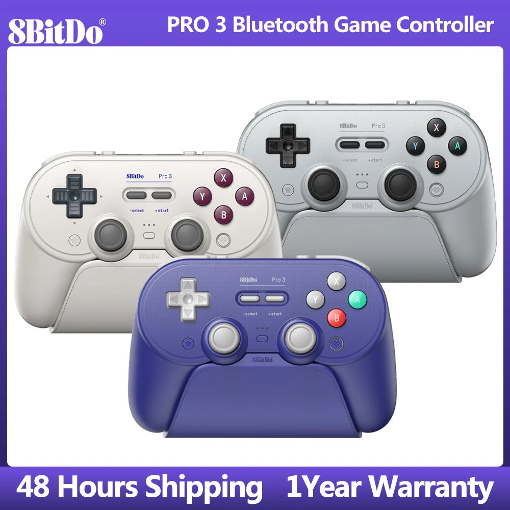  8BitDo Pro 3 Bluetooth Game Controller  Wireless Gamepad with TMR Joysticks for NS Nintendo Switch 2,PC Windows,ANDROID,iOS