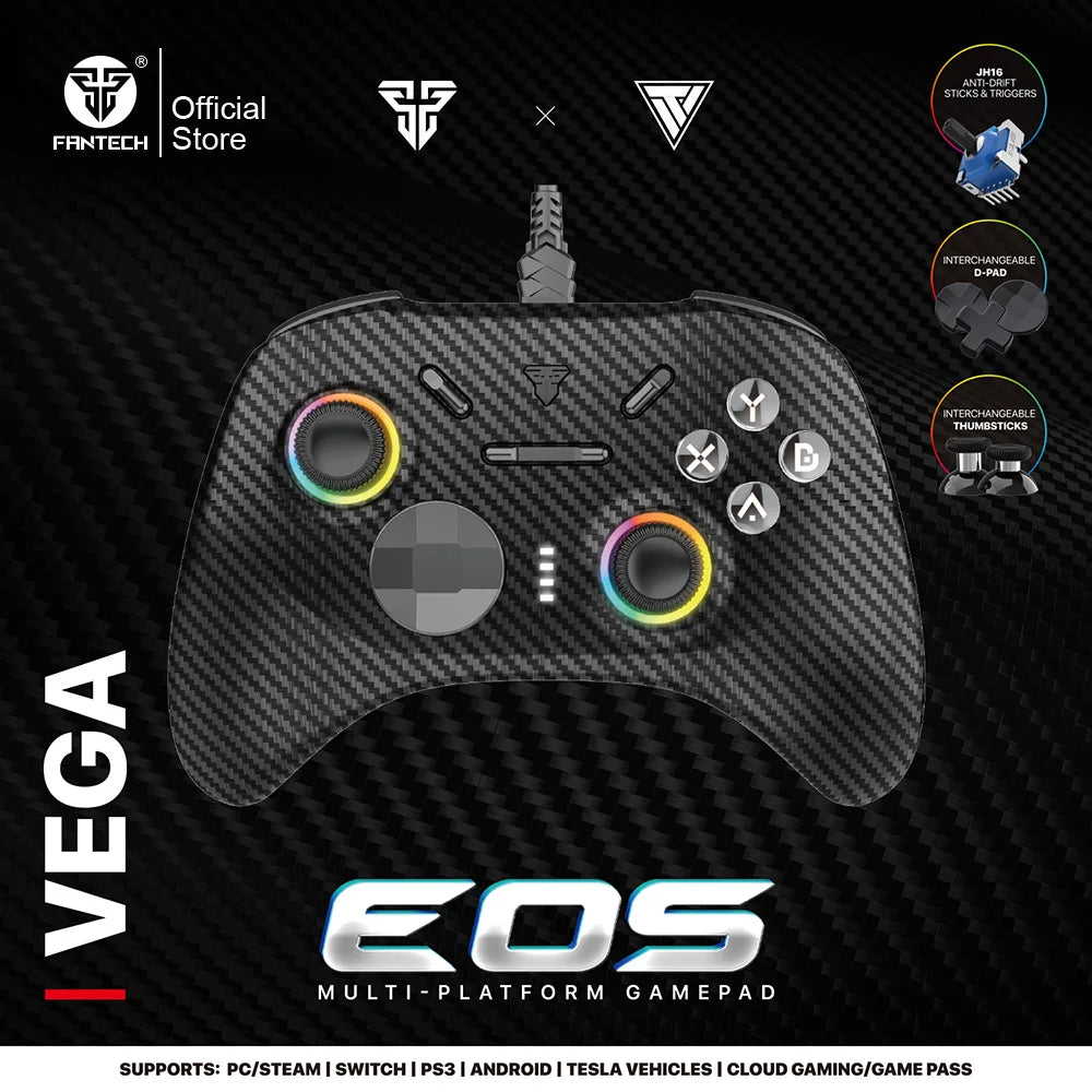 FANTECH EOS GP15 Gaming Controller Hall Effect Sticks and Built-in Gyr ...