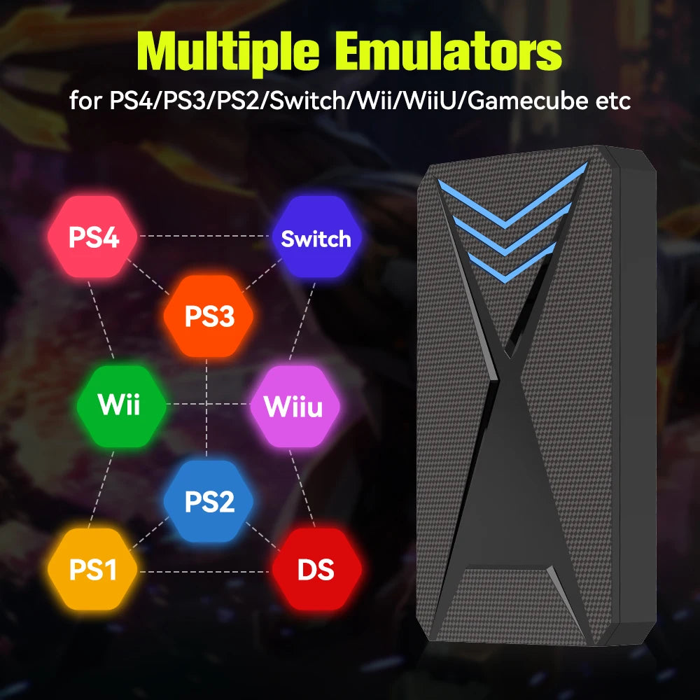 JMachen Launchbox 2TB Portable Gaming HDD with 4200+ 3D/PC Games Retro Game Console for PS4/PS3/PS2/Switchwith 4200+ PC/3D Games