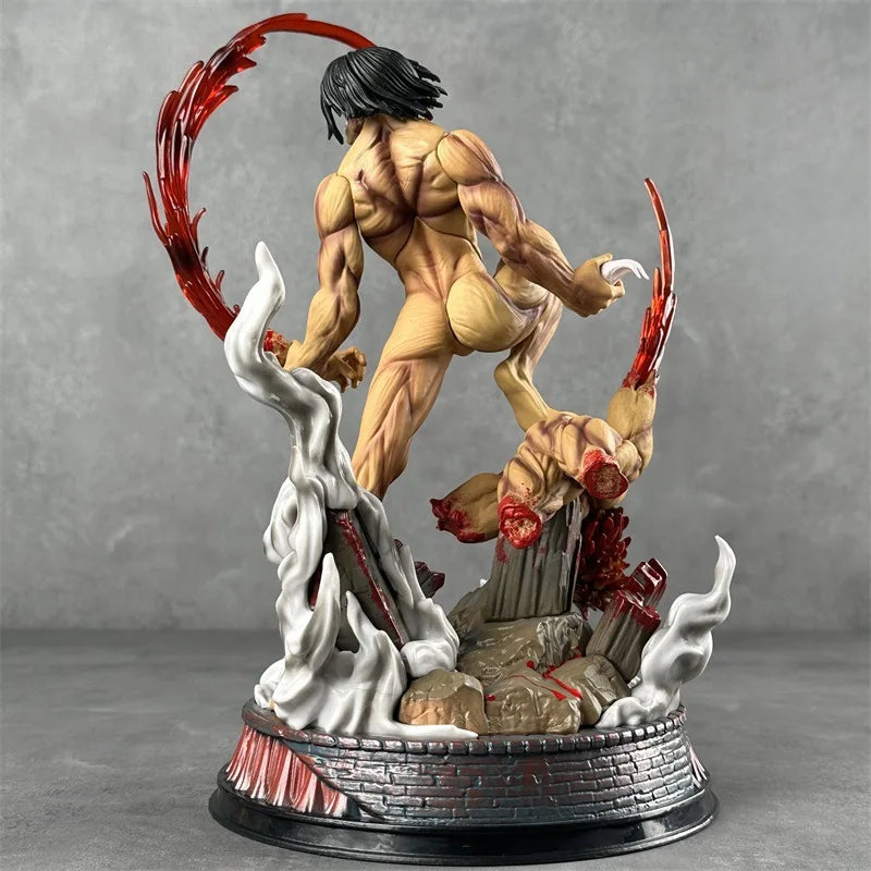 29cm Eren Jaeger Figure Manga Attack On Titan Anime Figures Jaeger Pvc Model Statue Doll Collection Decoration Toys Gift