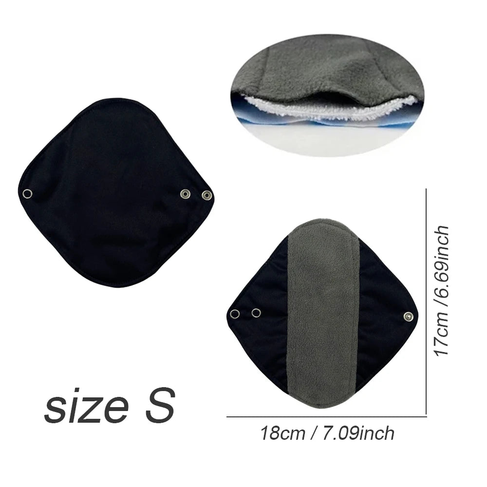 10 Piece Set Reusable Menstrual Pads for Women Washable Bamboo Charcoal Sanitary Napkins Eco-Friendly Cloth Period Pads