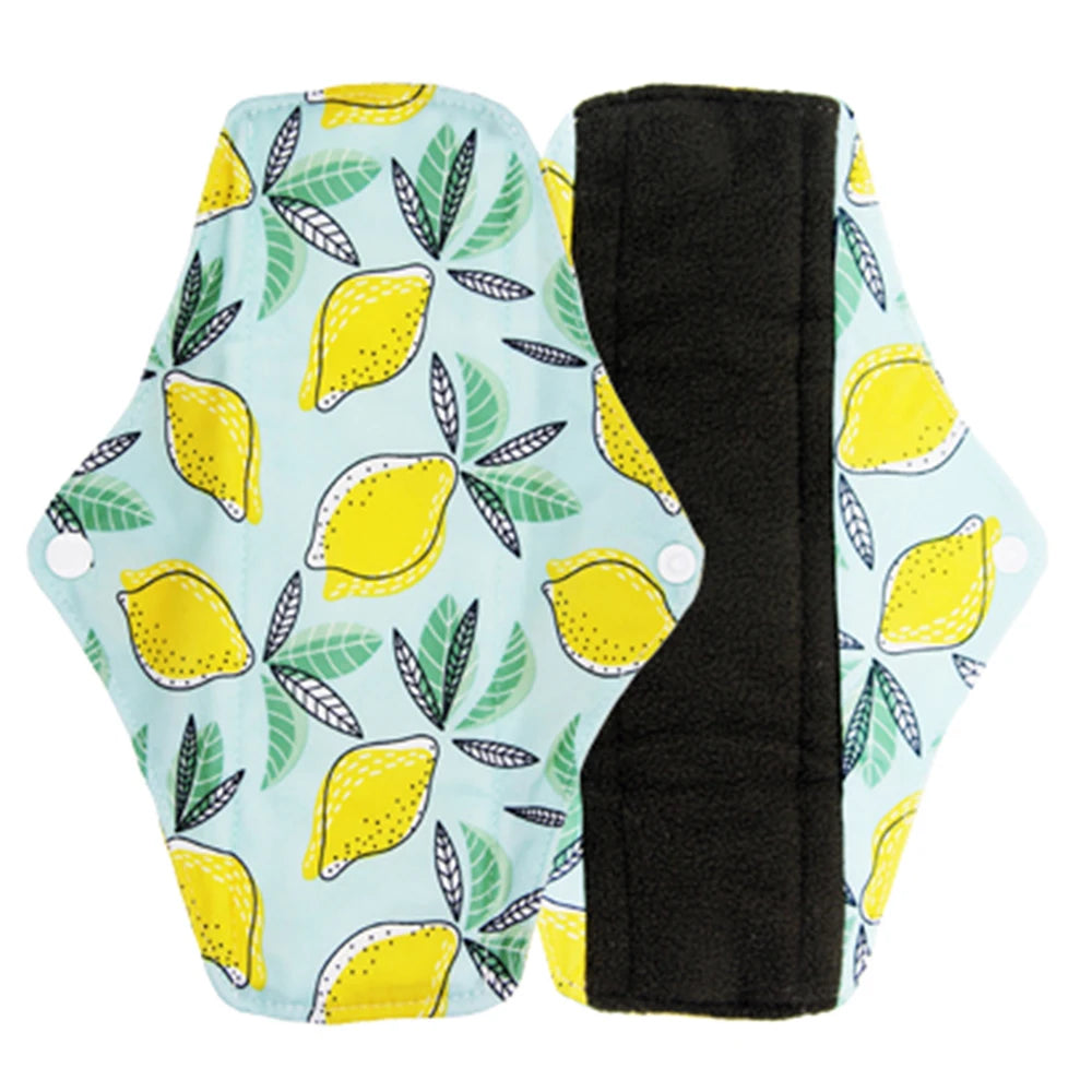 5Pcs Washable Sanitary Towels Menstrual Pad Reusable Bamboo Charcoal Women Napkins Feminine Hygiene Product Period Cloth Pads