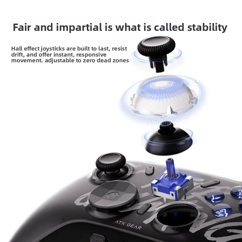 ATK Battle-Axe Wireless Gaming Controller 3Mode  Hall Effect Thumbstick Unwavering 1000Hz Performance Customized Game Controller
