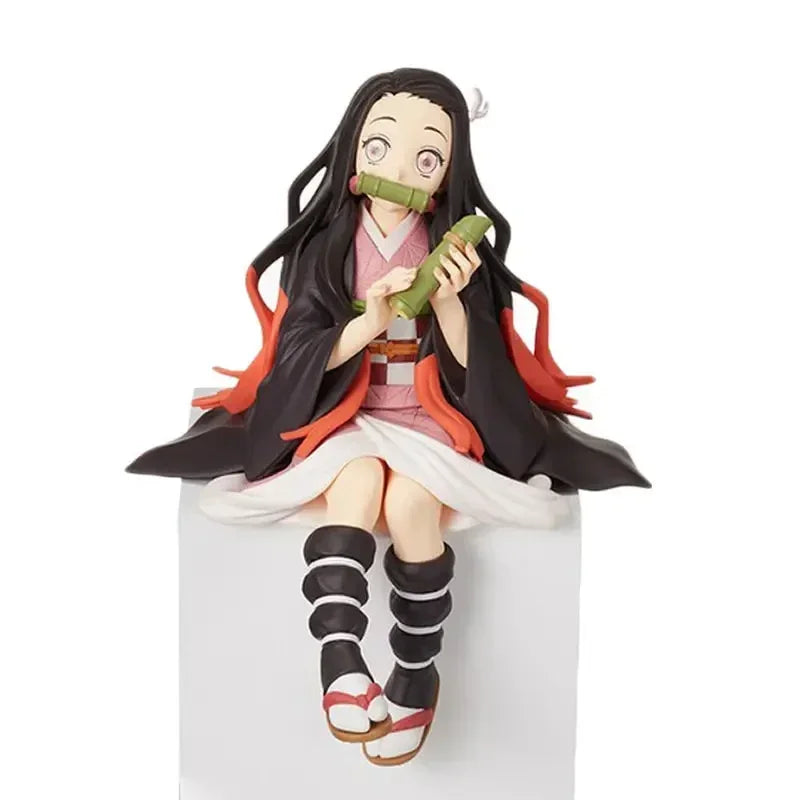 Hot Anime Demon Slayer Sit Eating High Quality Rice Figure All Style Tanjirou Nezuko Kyoujurou Tengen Tokitou Muichirou Figurine