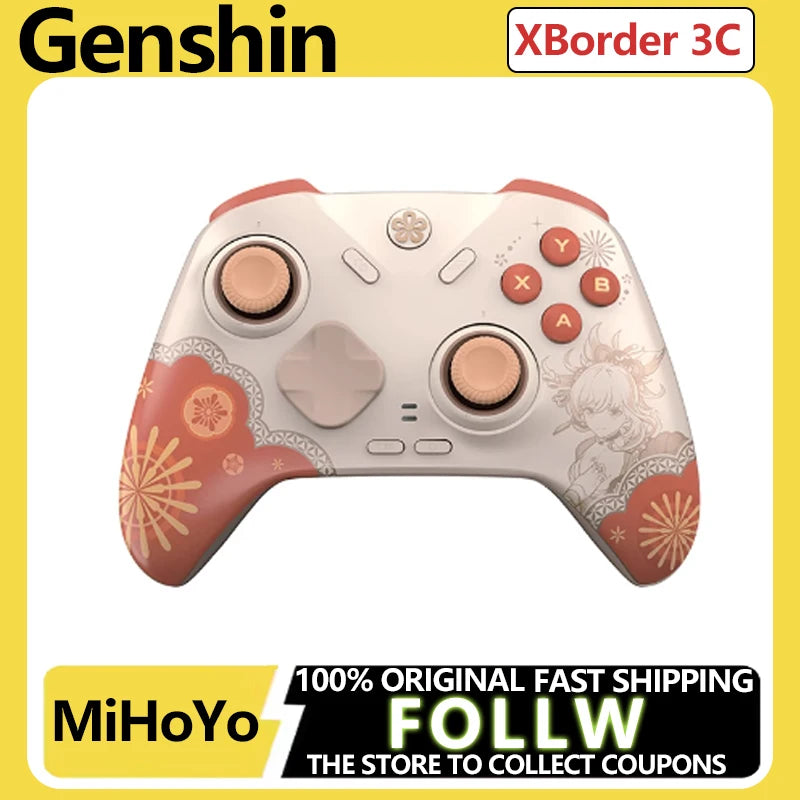 New [Genuine] MiHoYo GamePad Genshin Impact Yoimiya Controller Wireless Charging Dock Anime Pendant Game ControllerProp Box Gift