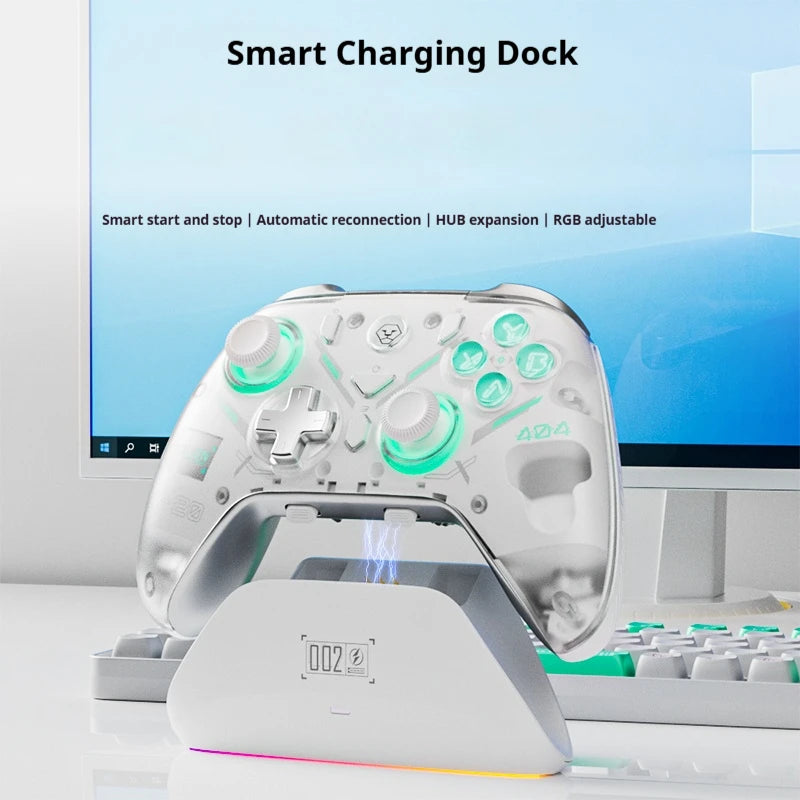 Aolion K20 Wireless Gamepad Game Controller With With Charging Dock RGB Hall Effect Joystick Trigger For PC/NS/Android/IOS