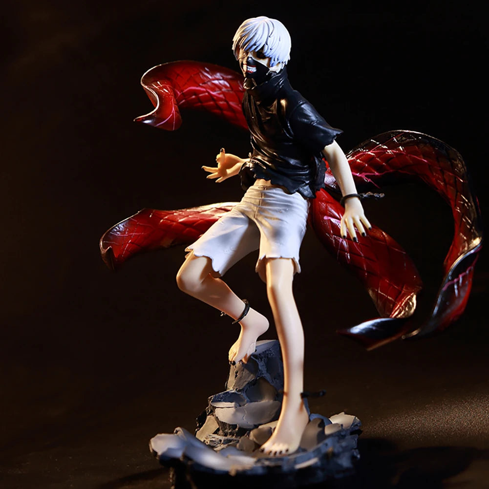 Tokyo Ghost Anime Figures Kaneki Ken Mask battle Action Figure Double Head PVC Statue Figurine Model Doll Decor Ornaments Toys