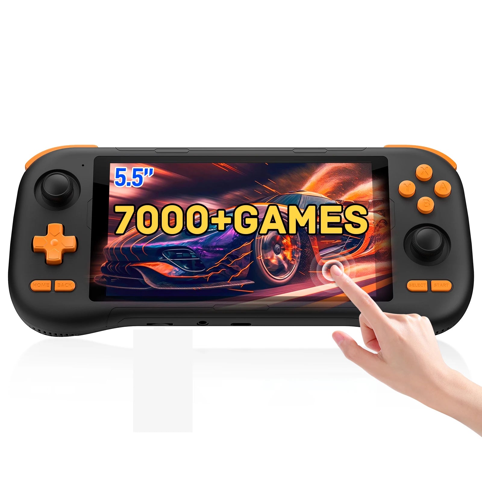 KINHANK K56 Handheld Game Console 5.5'' Touch Screen 50 Emulators for PS1/PSP/DC/SS Android 14 5000mAh WIFI5 Retro Game Player