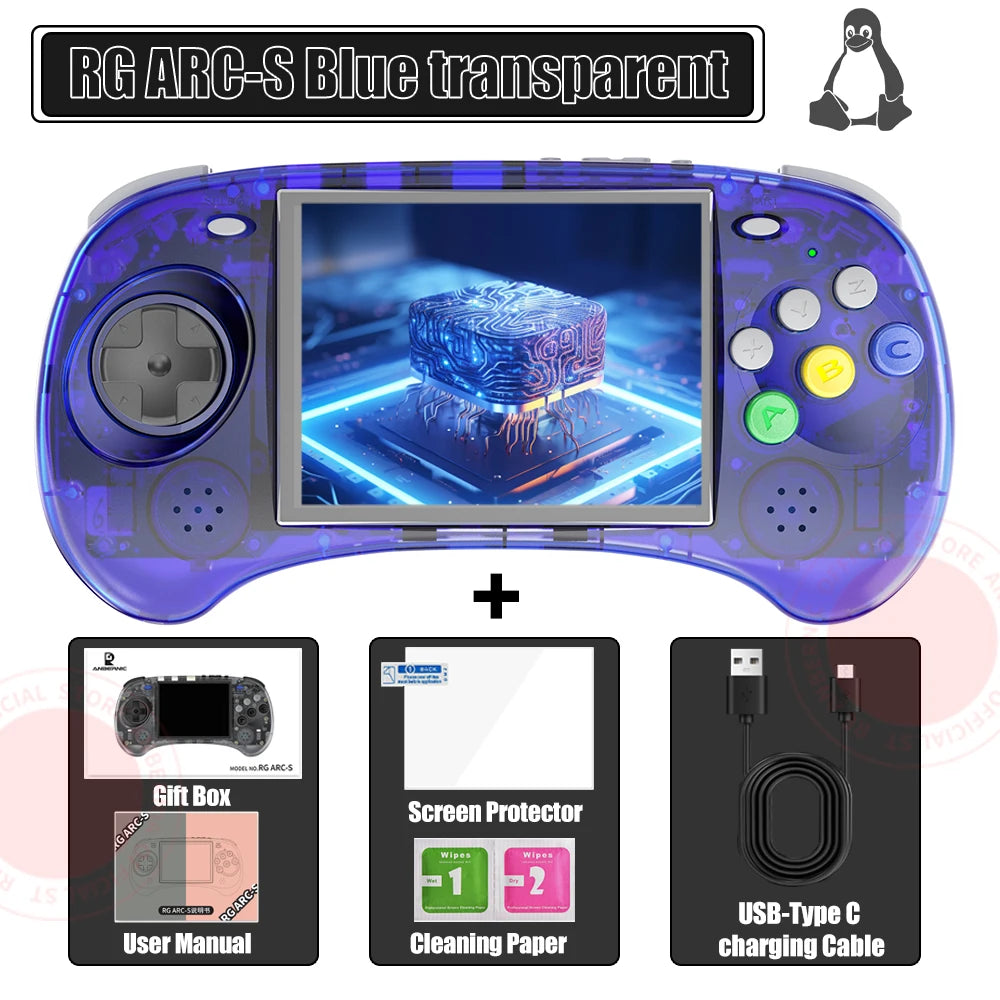 ANBERNIC RG ARC-S/RG ARC-D Retro Games RK3566 4.0 INCH 640*480 Handheld Game Console Emulator LINUX System 3500mAh HD-compatible