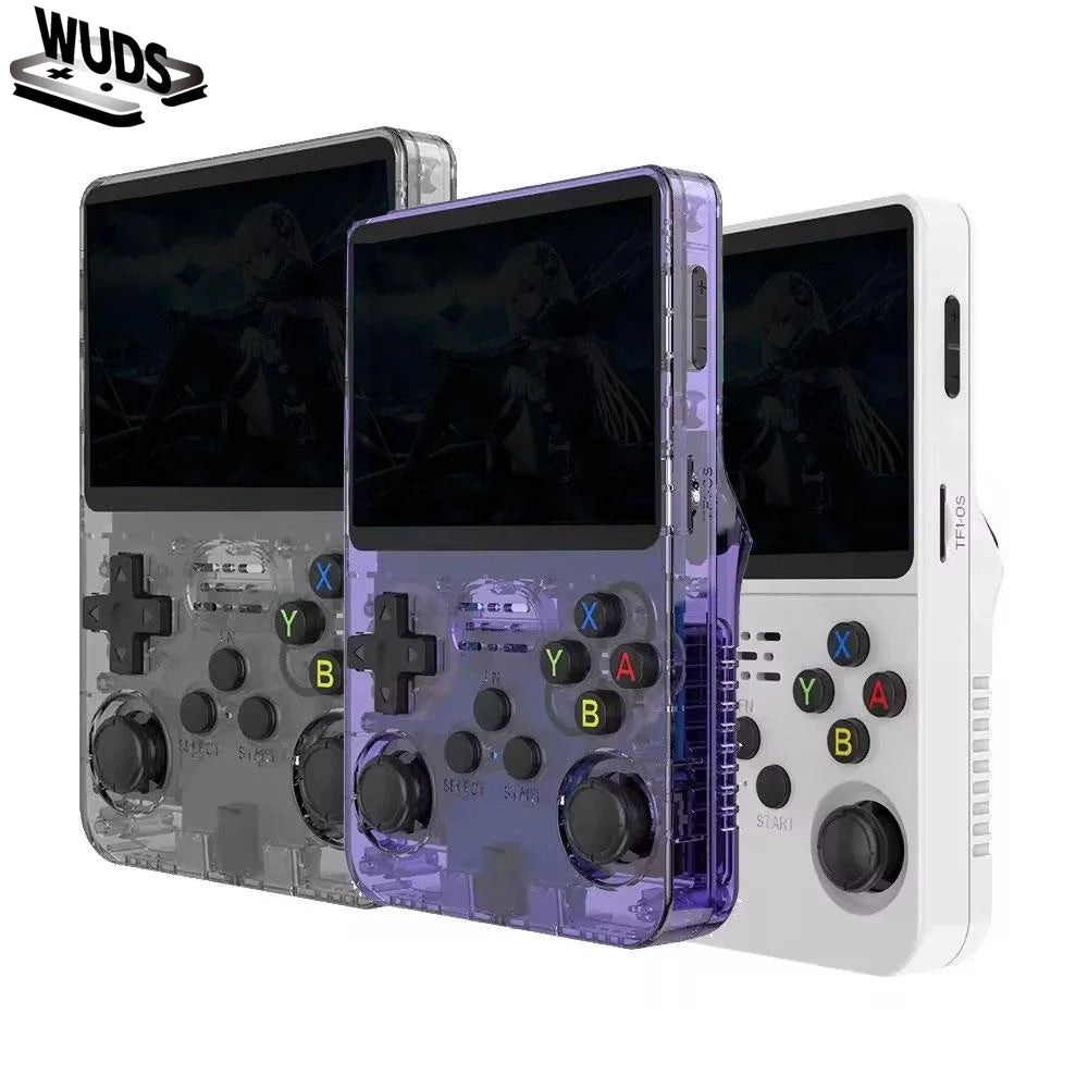 WUDS Open Source R36S Retro Handheld Video Game Console Linux System 3.5 Inch IPS Screen Portable Pocket Video Player 64G games