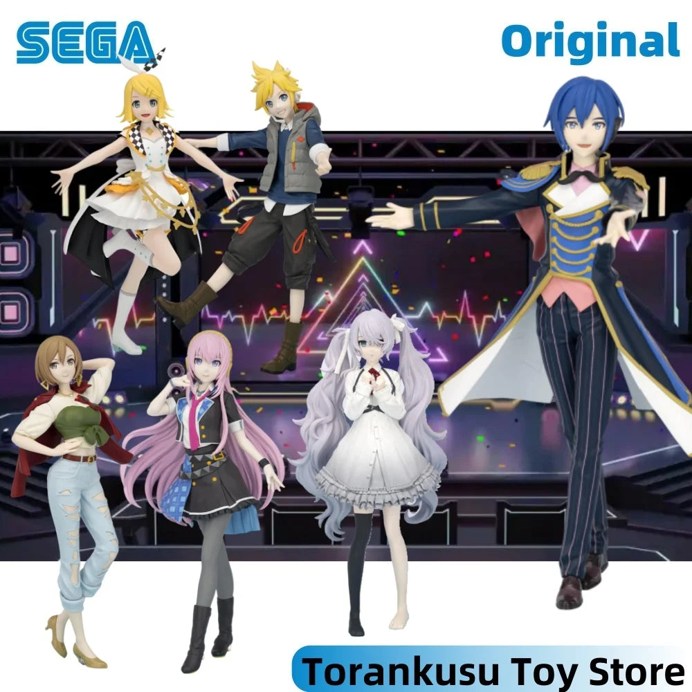 Sega HATSUNE MIKU COLORFUL STAGE Anime Sekai Project Miku & Megurine Luka & Kagamine Len & Rin & KAITO & MEIKO Original Figures