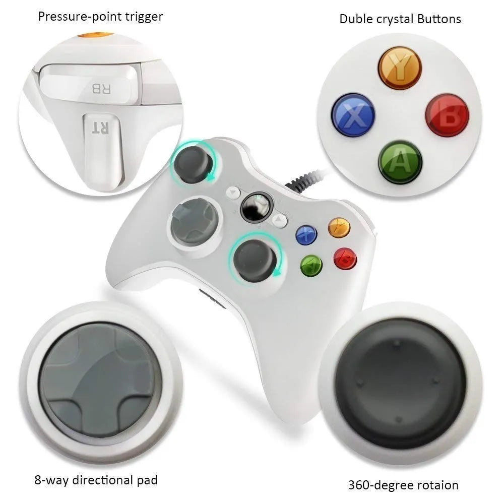For Xbox360 Console USB Wired Game Controller Joypad For Win 7/8/10 PC Joystick Controle Mando Gamepad For Xbox 360 Accessories