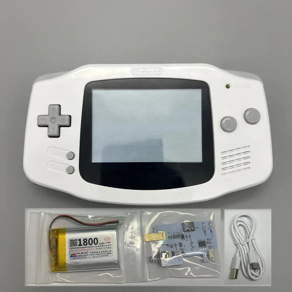 GBA Handheld Gaming Console Highlight IPS Screen Display and A Brand New Controller Housing for Nintendo  GAME BOY ADVANCE